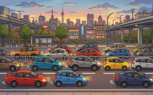 渋滞の道路
